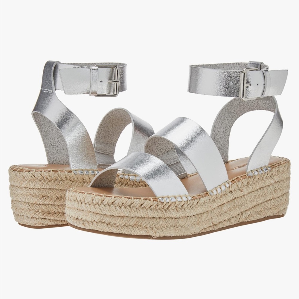 The drop silver listills sandals size 7.5